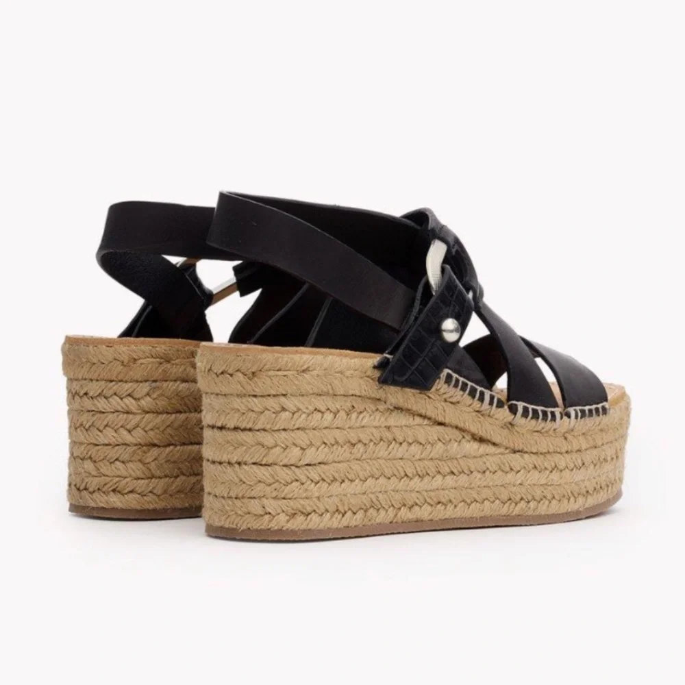 Rag & Bone | August Espadrille‎ Leather Platform Sandal
